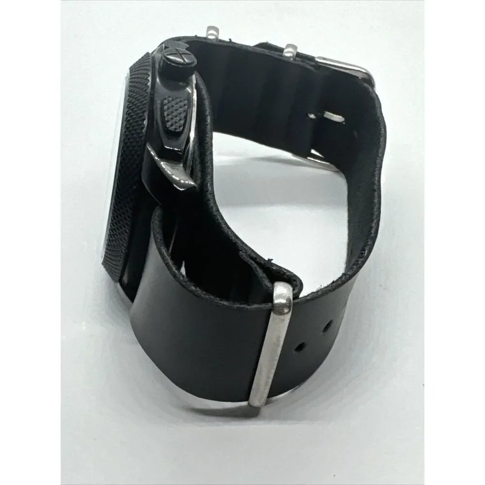 Fossil Machine FS4552 Men's Black Leather Analog Dial Quartz Wrist Watch JNA677